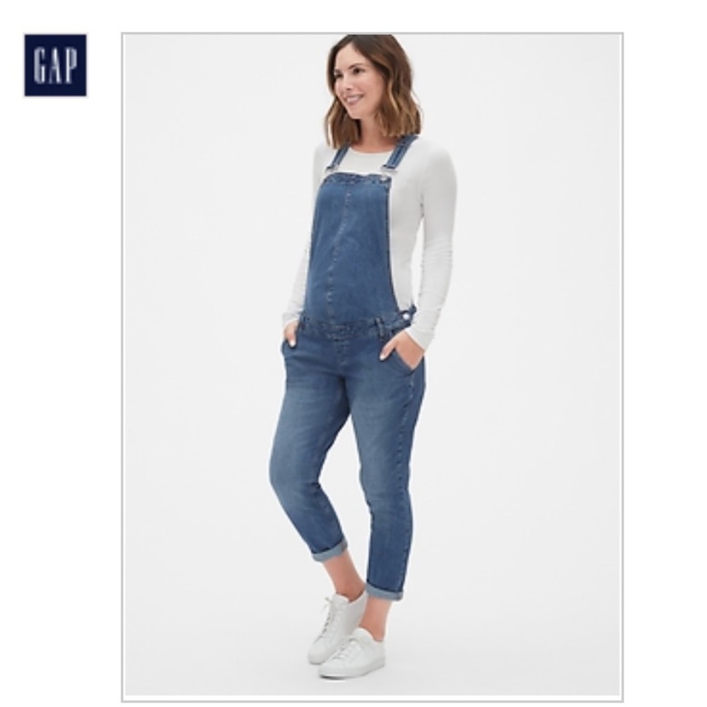 Gap Denim Maternity Overalls Size Small